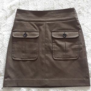 LOFT Blown/Dark Olive Color Skirt